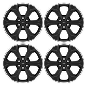 Ford F-150 Wheel Kit - Ford Racing - Gloss Black Finish, 22 in. x 9.5 in., Offset 44mm - Black w/Machined Face - `15-`23